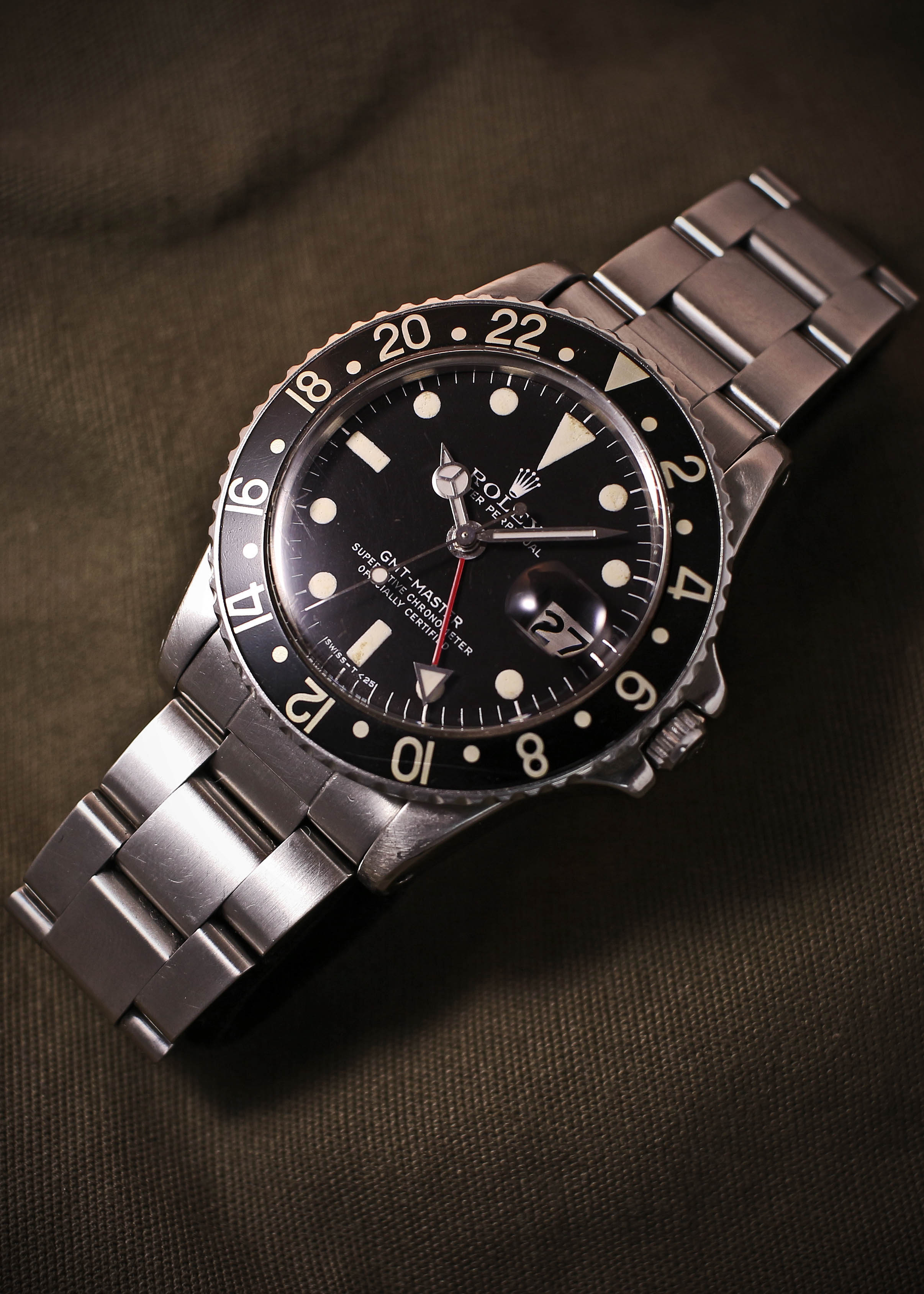 GMT master 1675 黒　褪色　ベゼルのみ　ROLEX　純正　濃いめ